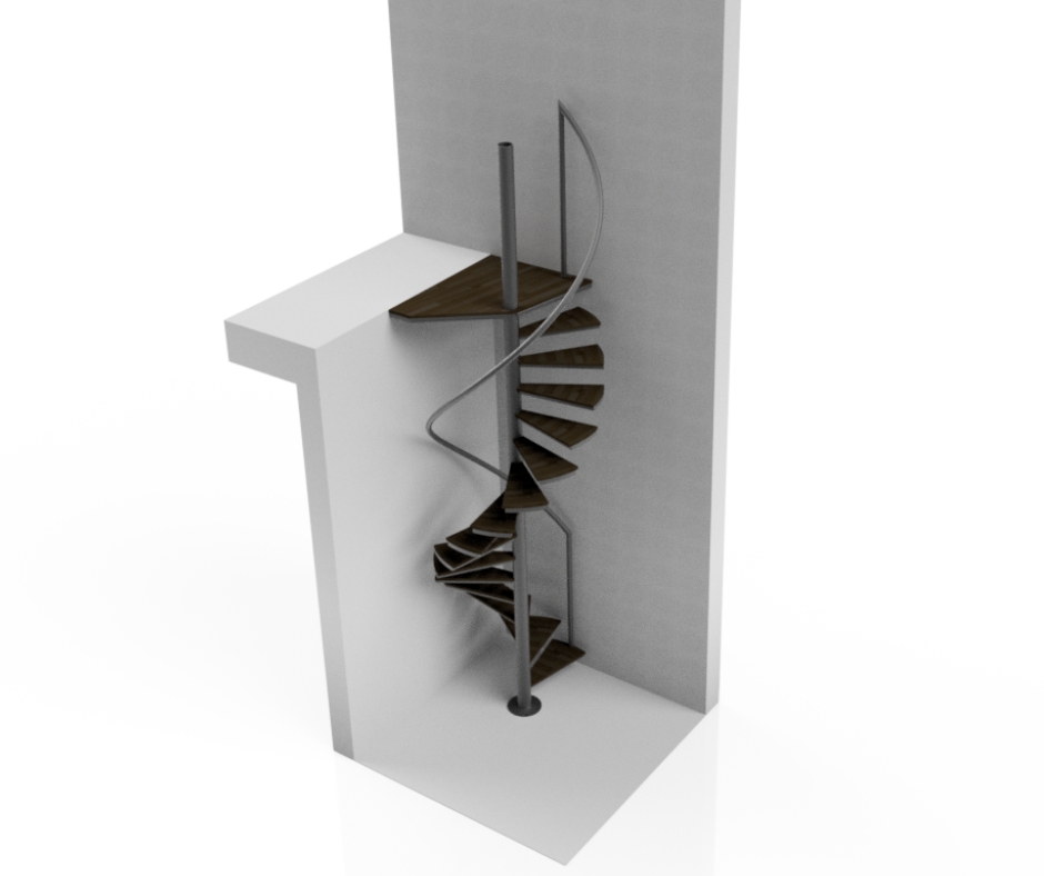 kręcone schody minimalistyczne