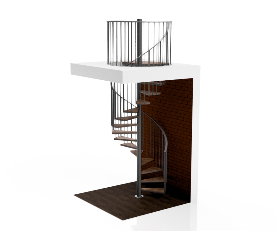 Schody kręcone bez podstopnic